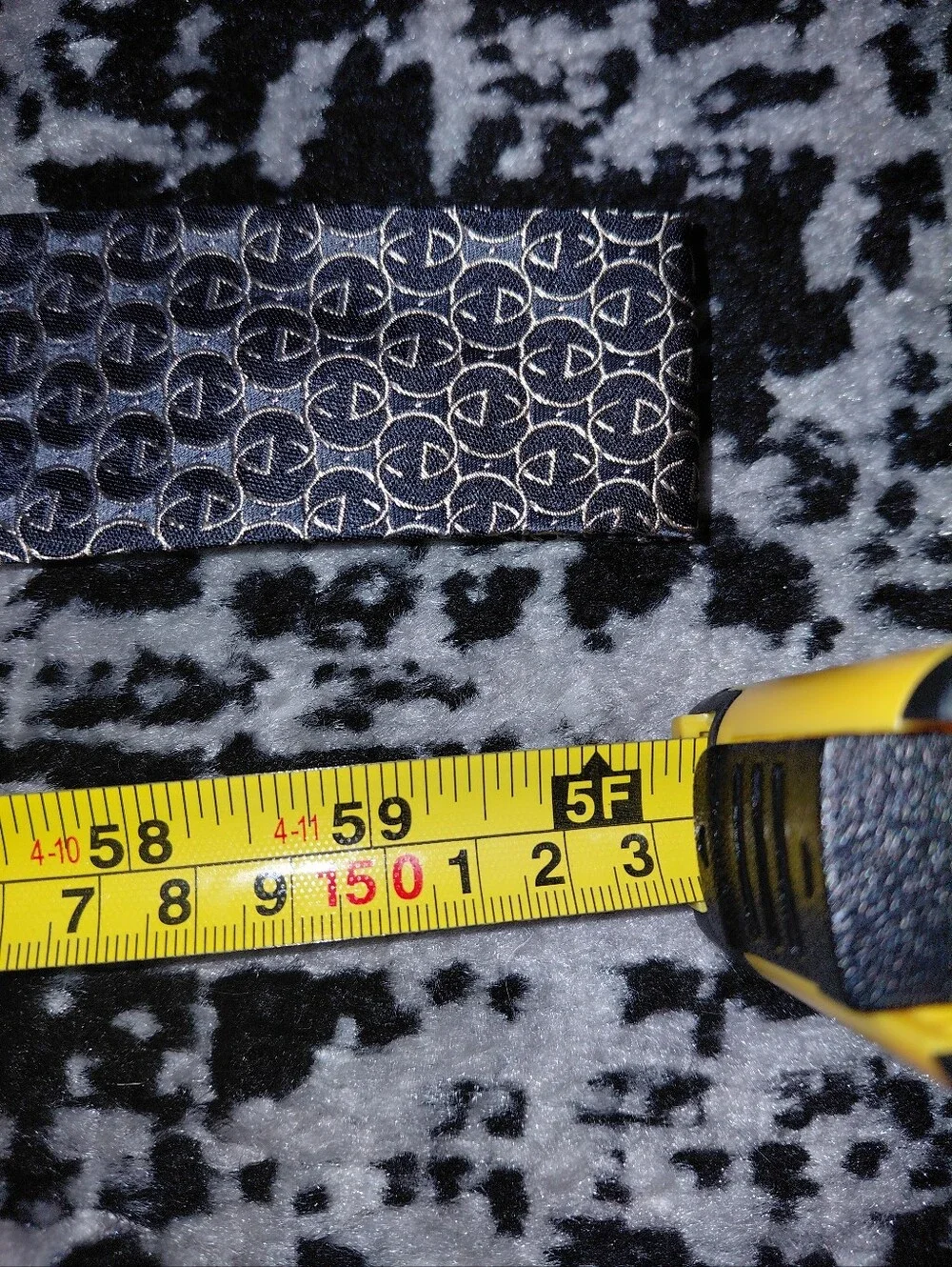 Vintage Gucci Interlocking G Chain Silk Tie Black Gold Monogram Made in Italy CC